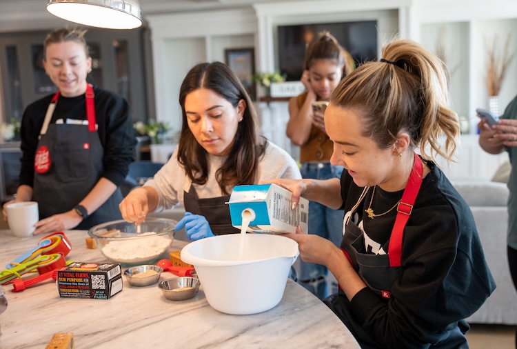 Editors cooking at CBC Culinary House activation for Vital Farms
