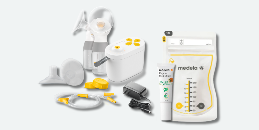 Medele brand breast pump and nipple balm