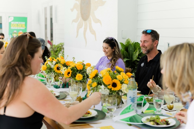 Journalists enjoying a meal with Zespri at CBC Health House