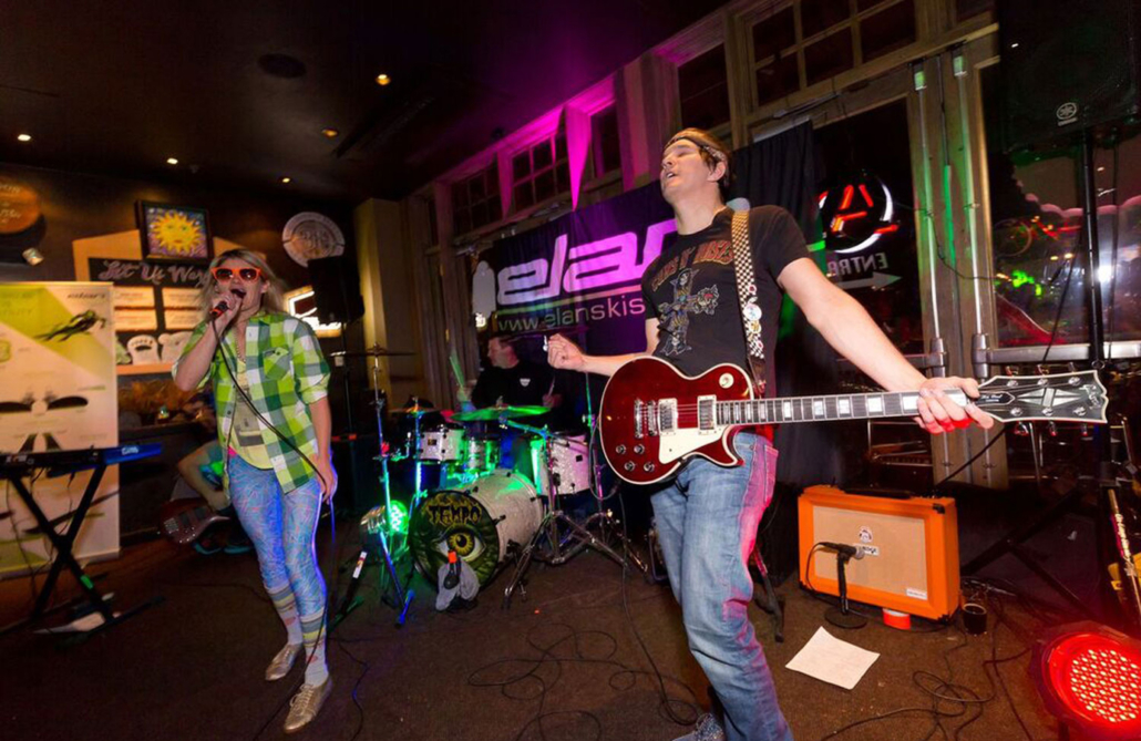 Rock Band performing at an Elan event