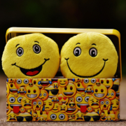 Emoji plushies in emoji box