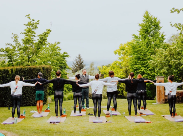 Yoga class at CBC Culinary House