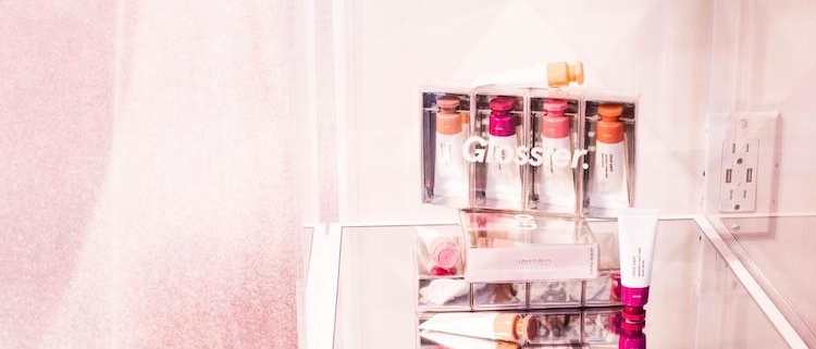 Glossier packaging and products