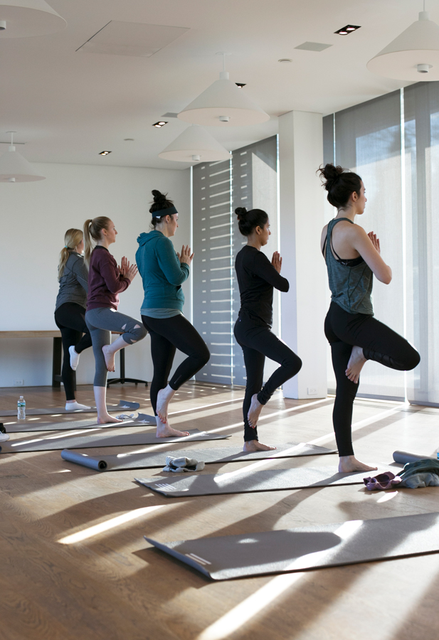 people doing yoga