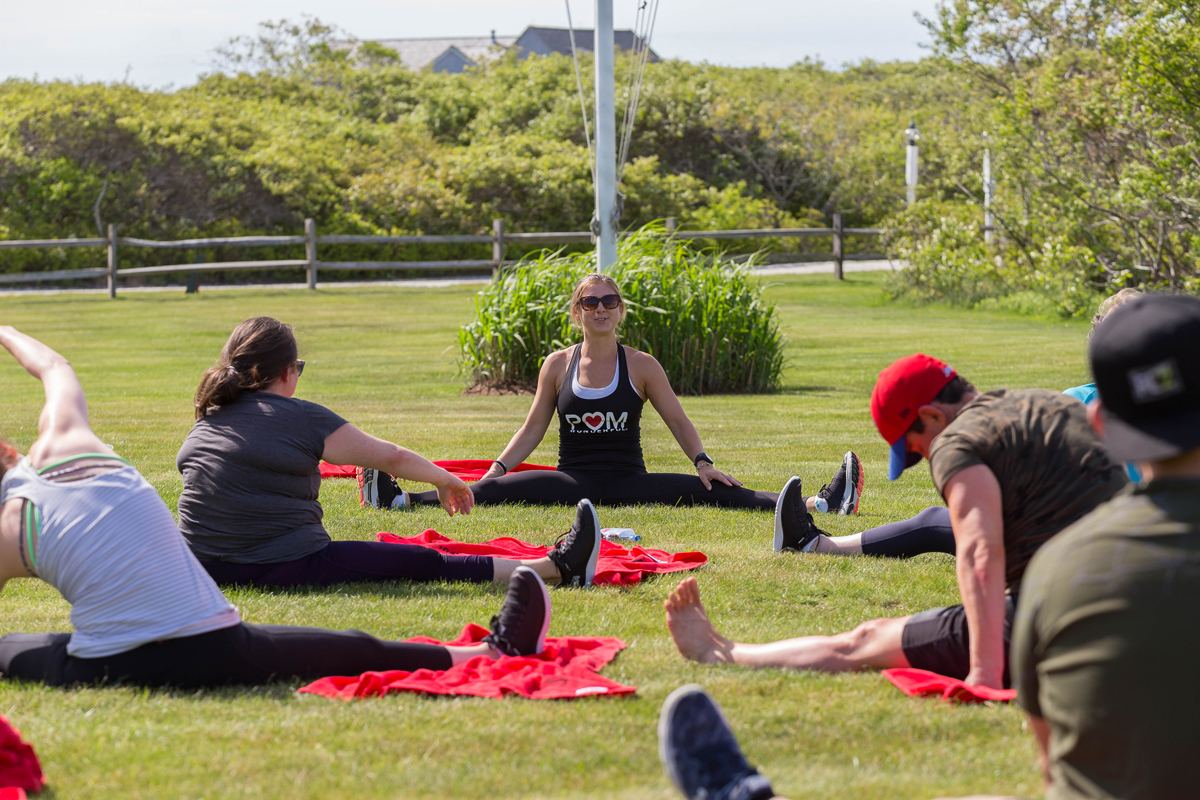 POM Wonderful workout on the lawn