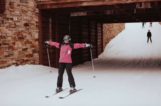 Woman skiing