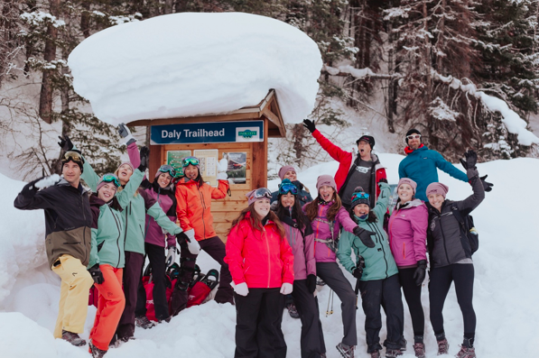 Group picture during snow shoe walk