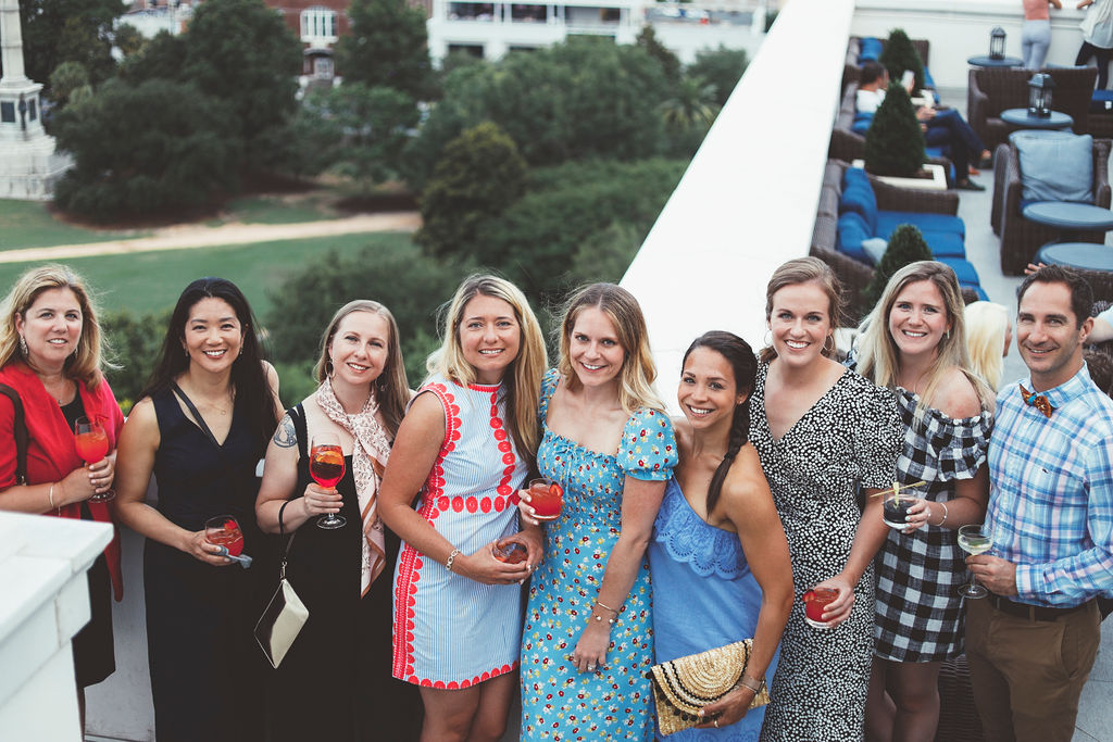 Influencers on Rooftop Bar at CBC Charleston Experience